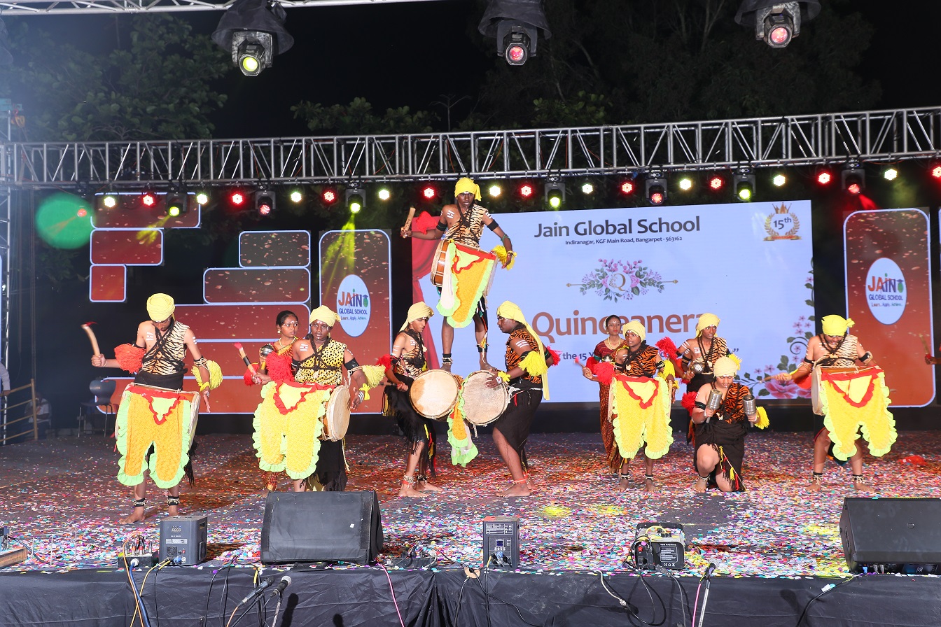 Dollu Kunitha Performance at Jain Global School